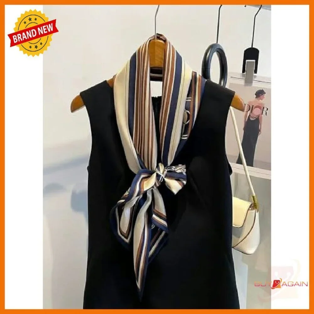 100% Mulberry Silk Scarf Hair Wrap Headband Necktie Accessory